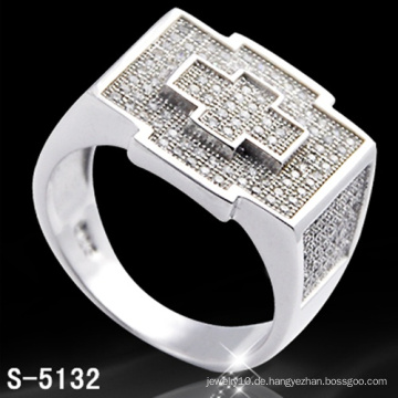 Mode Kupfer Schmuck Mann Ring mit Zirkonia